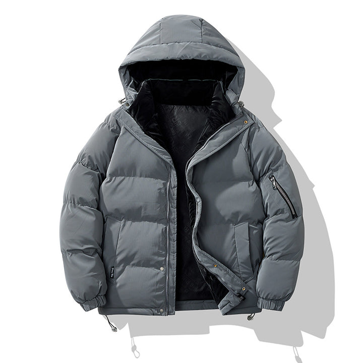Men's Padded Hooded Jacket with Arm Pocket, Drawstring & Thermal Lining Mune Fashion