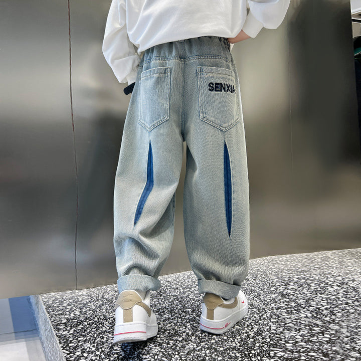 Men's casual baggy jeans with color contrasts Mune Fashion