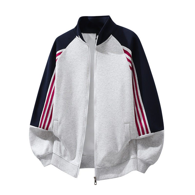 Men's sporty transitional jacket with high collar and practical pockets Mune Fashion