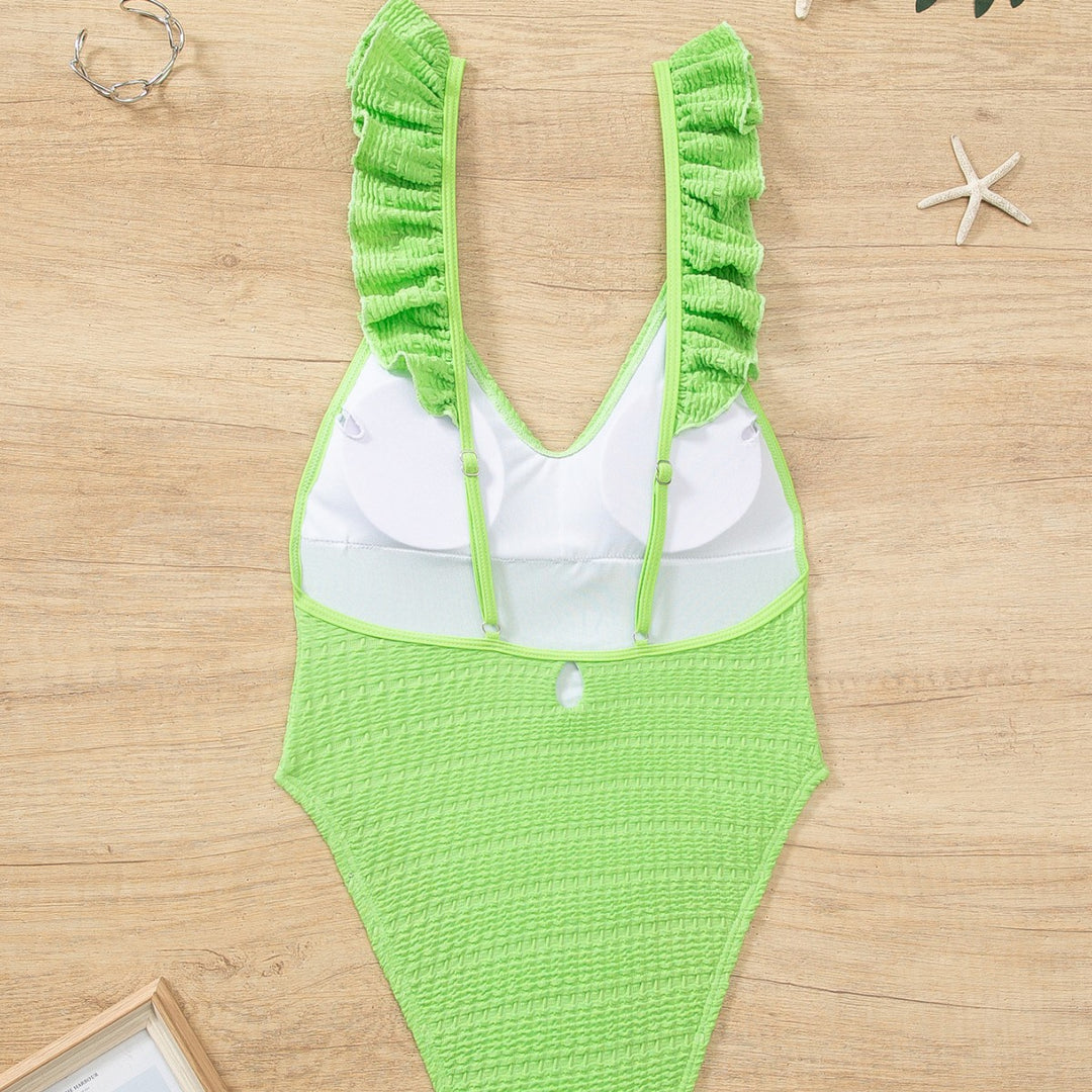Women's High-Quality One-Piece Swimsuit with Ruffle Details Mune Fashion