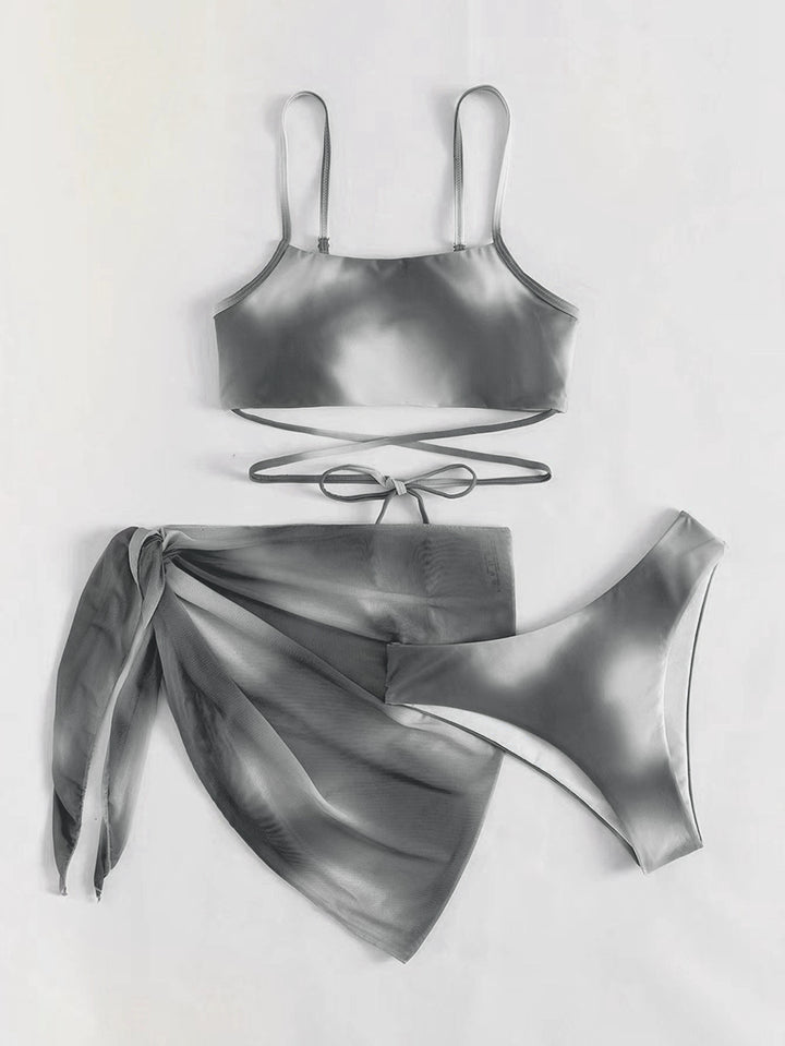 Women's leisure bikini set with sophisticated wrap skirt Mune Fashion