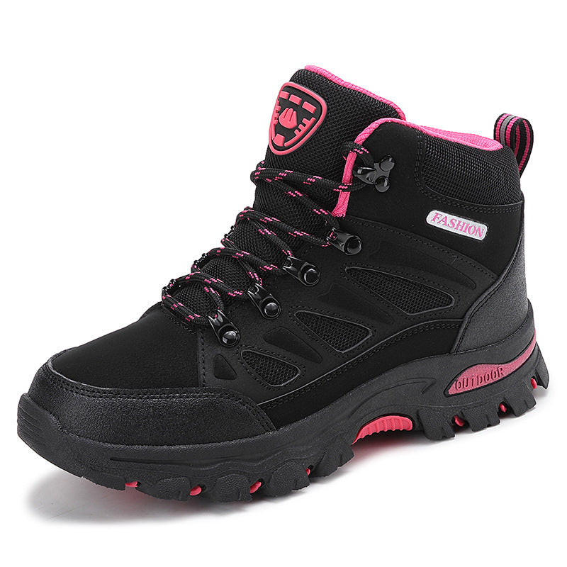 Ladies' waterproof ankle-high trekking boots with breathable mesh lining and padded shaft as well as slip-resistant profile sole Mune Fashion