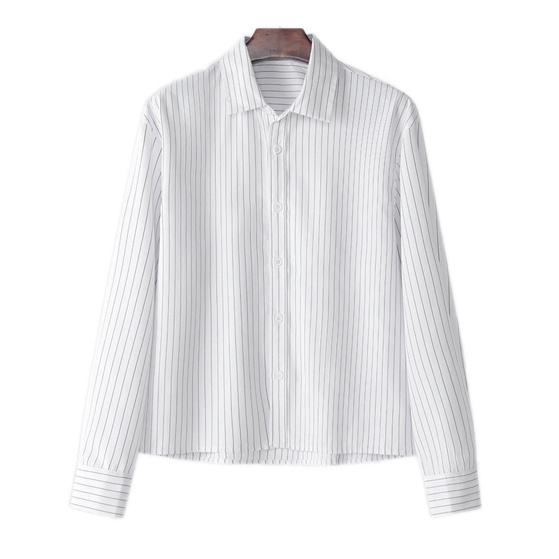 Men's striped cotton blend shirt with Kent collar and classic cuff Mune Fashion