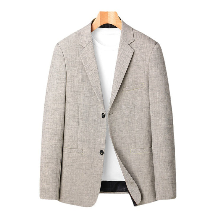 Men's Lightweight Linen Look Blazer with Notch Lapel and Unlined Construction Mune Fashion