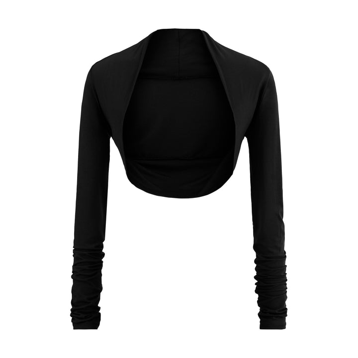 Women's short bolero shrug with gathered long sleeves Mune Fashion