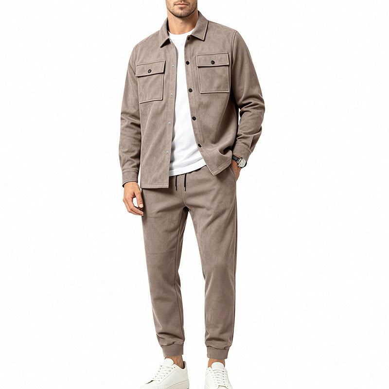 Men's overshirt and jogger set made from soft cotton mix Mune Fashion