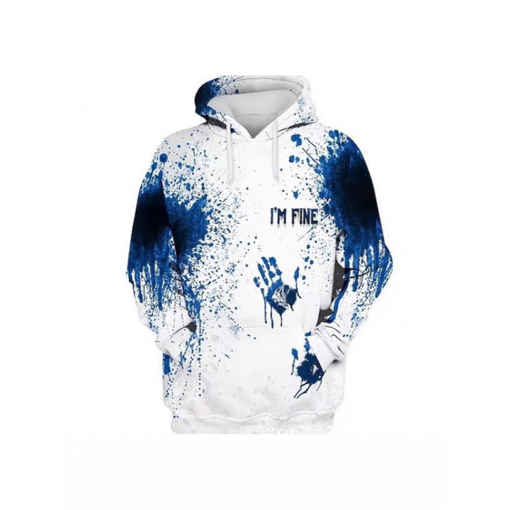 Women's Creative Hoodie with Blood Red Print Mune Fashion
