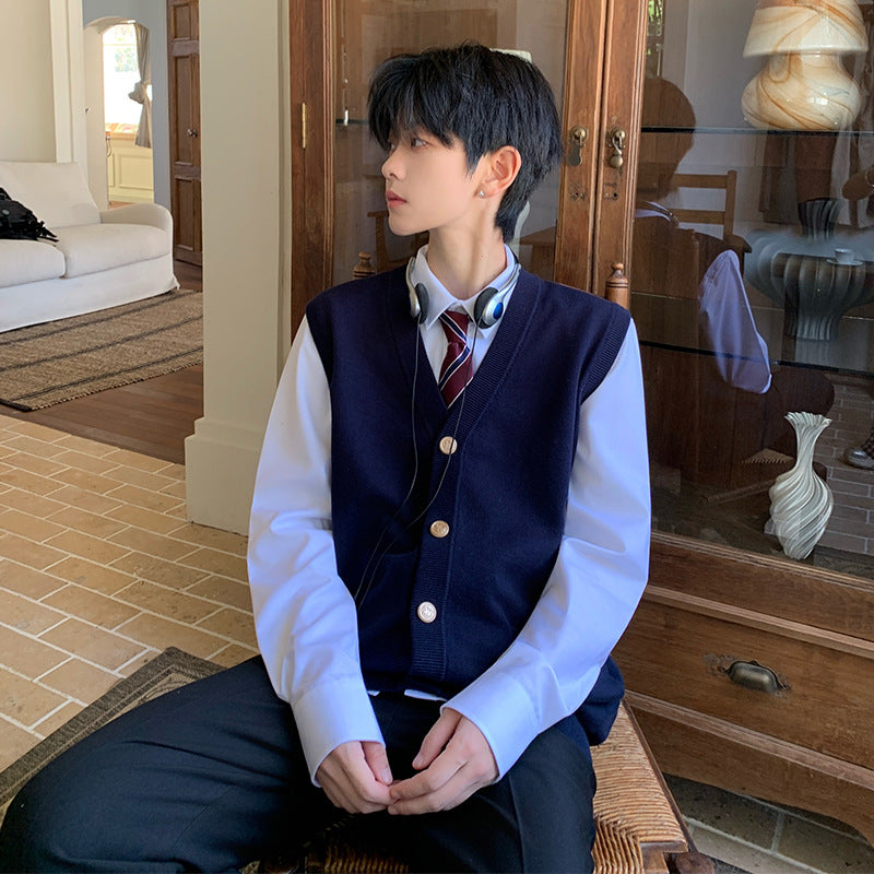 Men's Fashionable Knit Vest Sweater Mune Fashion