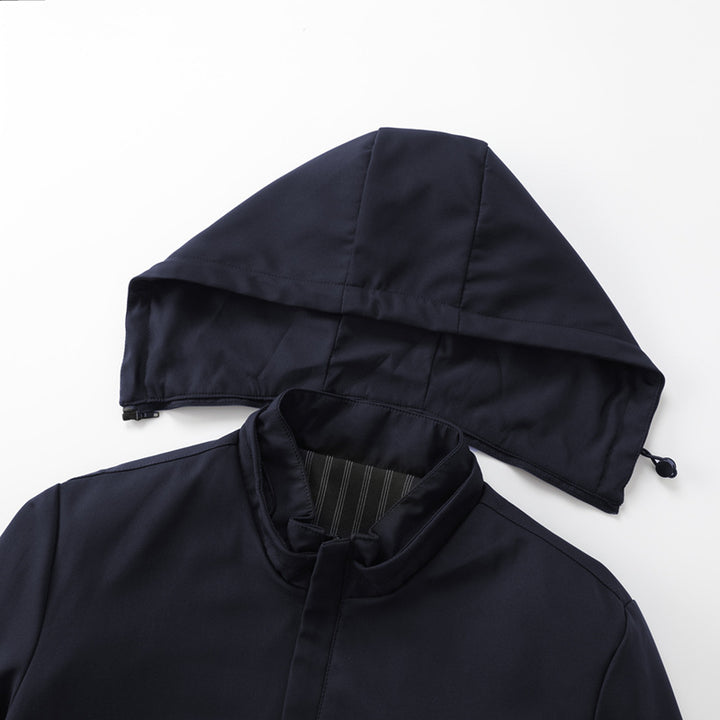 Men's Minimalistic Hooded Softshell Jacket with Sealed Zippers and Elastic Cuffs Mune Fashion