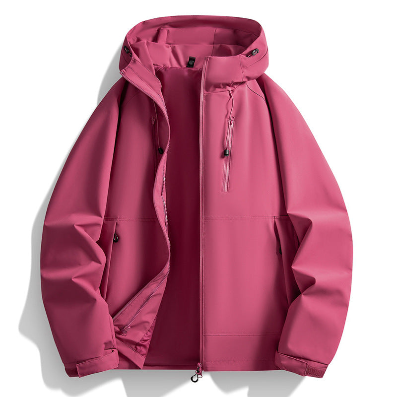 Men's softshell jacket with hood, windproof outer layer, adjustable hem & zippered pockets Mune Fashion