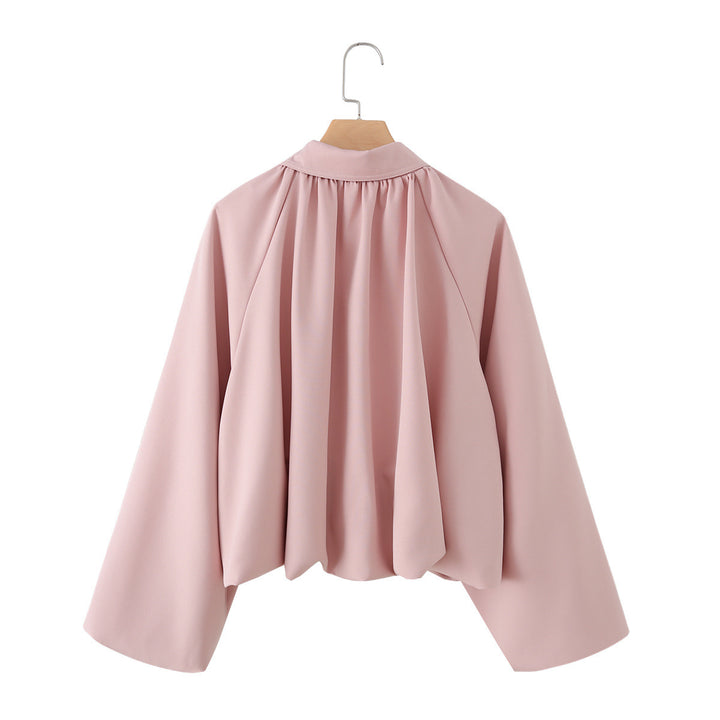 Women's short jacket with ruffled flounces, wide sleeves, and zipper Mune Fashion