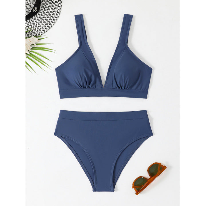 Ladies Bikini Set with deep V-neckline and high waistband Mune Fashion