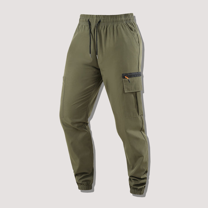 Men's Functional Cargo Jogging Pants with Zipper Pocket and Elastic Waistband Mune Fashion