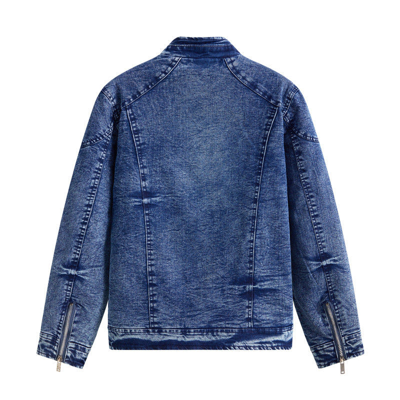 Men's denim jacket with side pockets Mune Fashion
