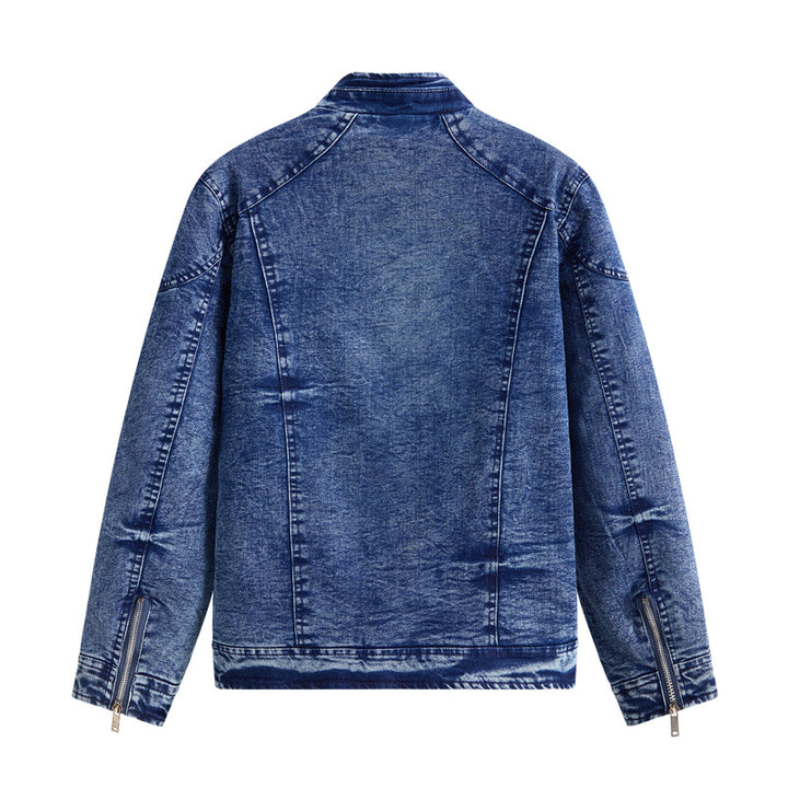 Men's denim jacket with side pockets Mune Fashion