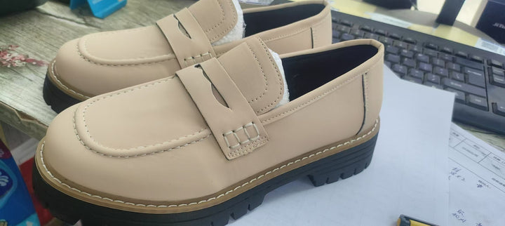 Men's robust penny loafers with distinctive profile sole, handcrafted decorative stitching, and padded comfort footbed Mune Fashion