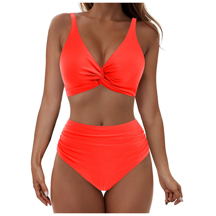 Women's High-Waisted Bikini Set with Elegant Wrap Top Mune Fashion