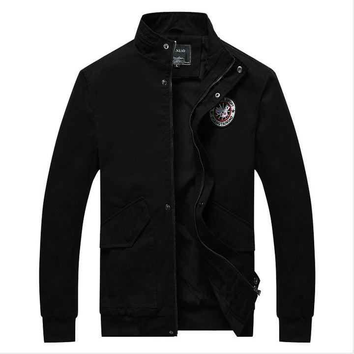 Men's transitional jacket in field-bomber mix with stand-up collar and multifunctional flap pockets Mune Fashion