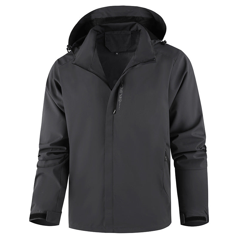 Men's Breathable Transitional Jacket with Adjustable Hood Mune Fashion