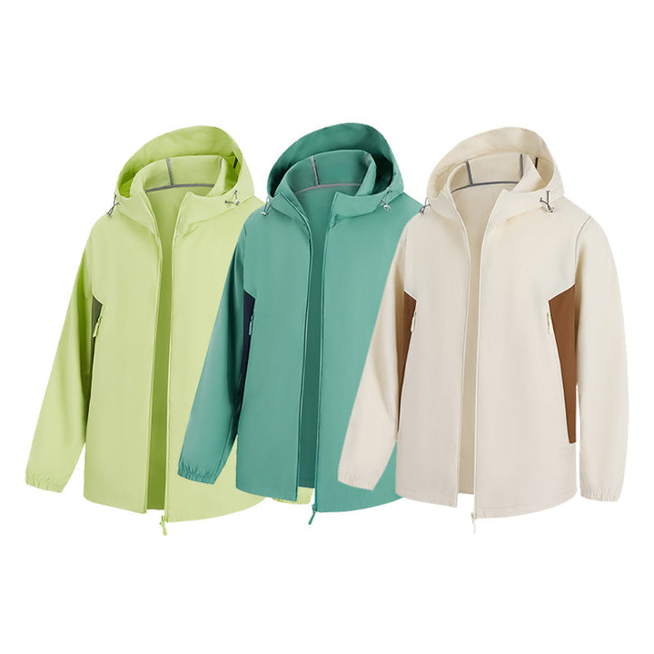 Men's waterproof ultralight hooded shell jacket with ventilation zones and sealed seams Drune