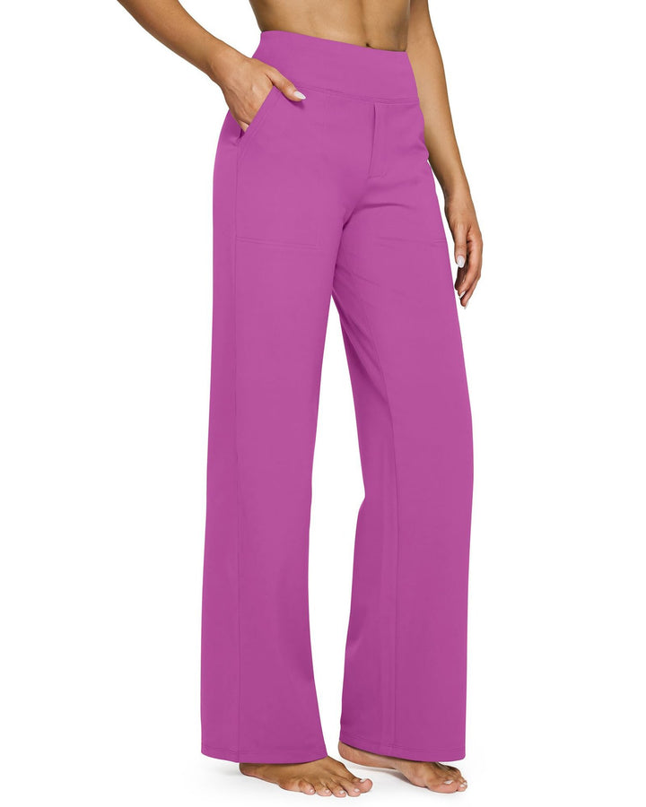 Women Wide High-Waist Lounge Pants with Patch Pockets Mune Fashion