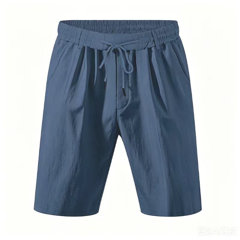 Men's knee-length lightweight functional shorts with elastic waistband, drawstring, and deep side pockets Mune Fashion