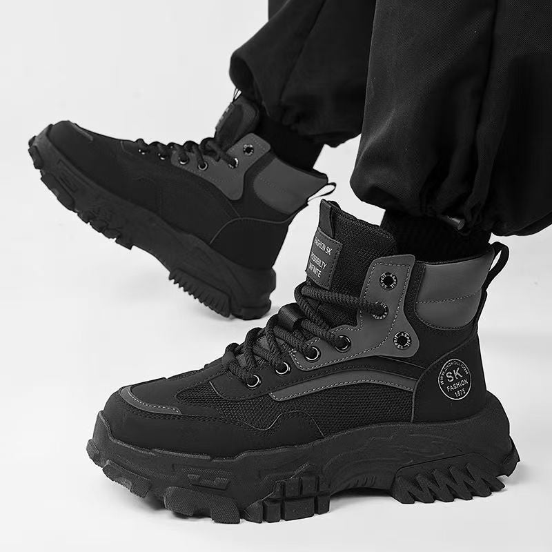Women’s Sporty High-Top Sneakers with Non-Slip Sole and Stable Heel Construction Mune Fashion