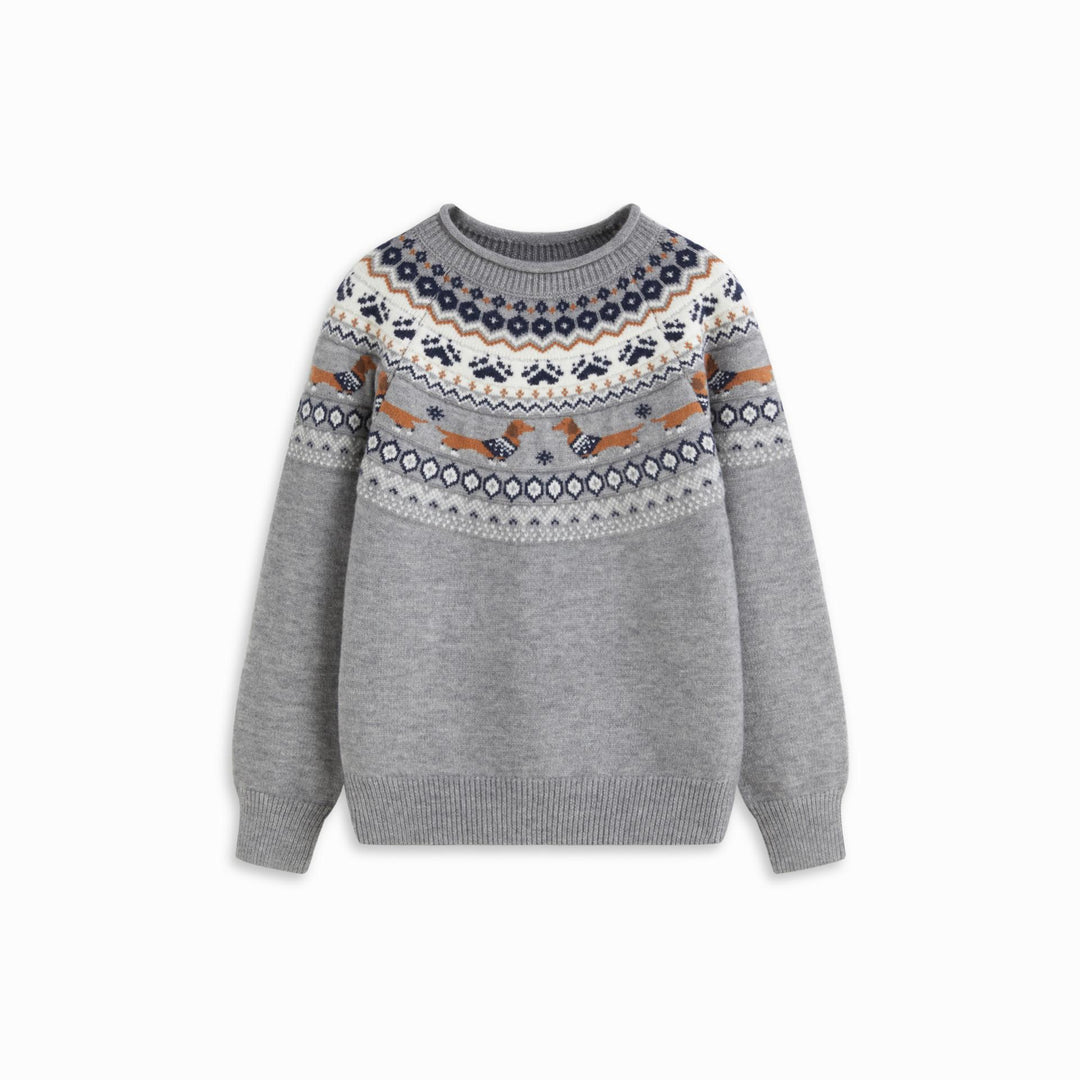 Women's Patterned Sweater with Round Neck Mune Fashion