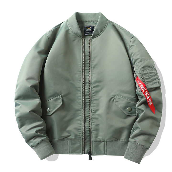 Men's camouflage bomber jacket in pilot style with multiple pockets and knitted cuffs Mune Fashion