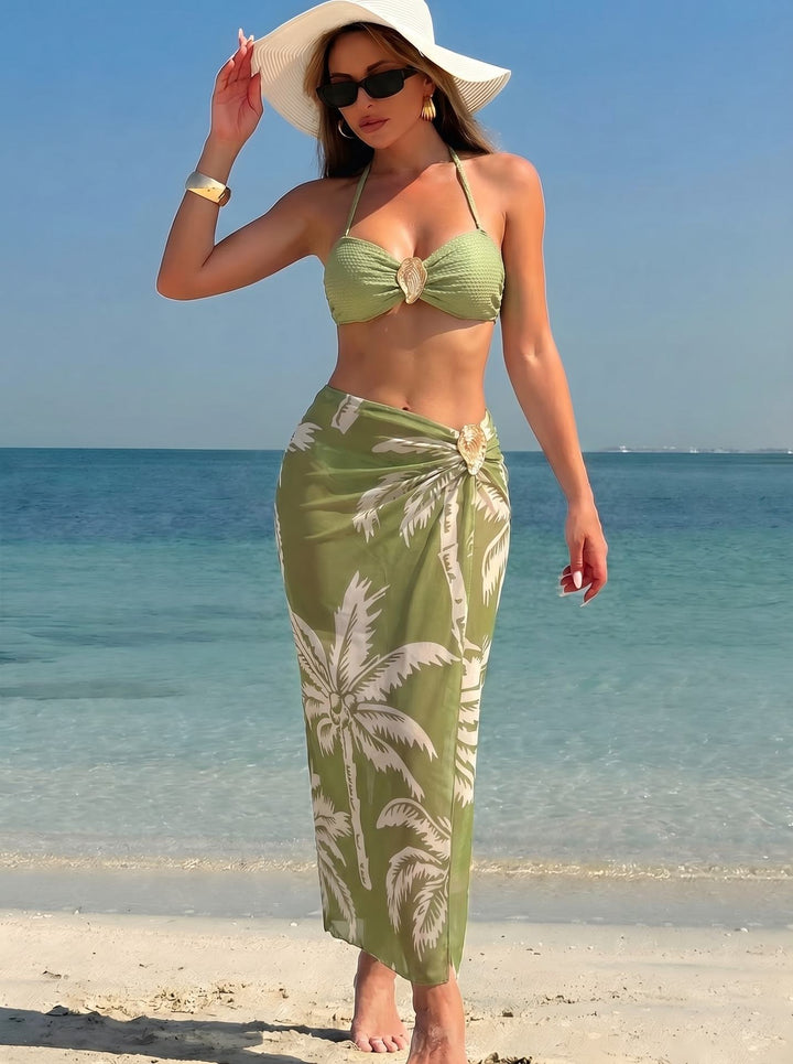 Women's Beach Outfit with Decorative Ties Mune Fashion