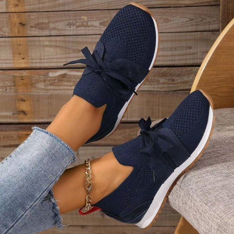 Women's lightweight knit sneakers with ergonomic memory insole and non-slip tread sole Mune Fashion