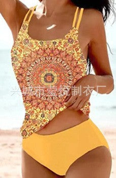 Ladies swimsuit with fashionable print and adjustable straps Mune Fashion