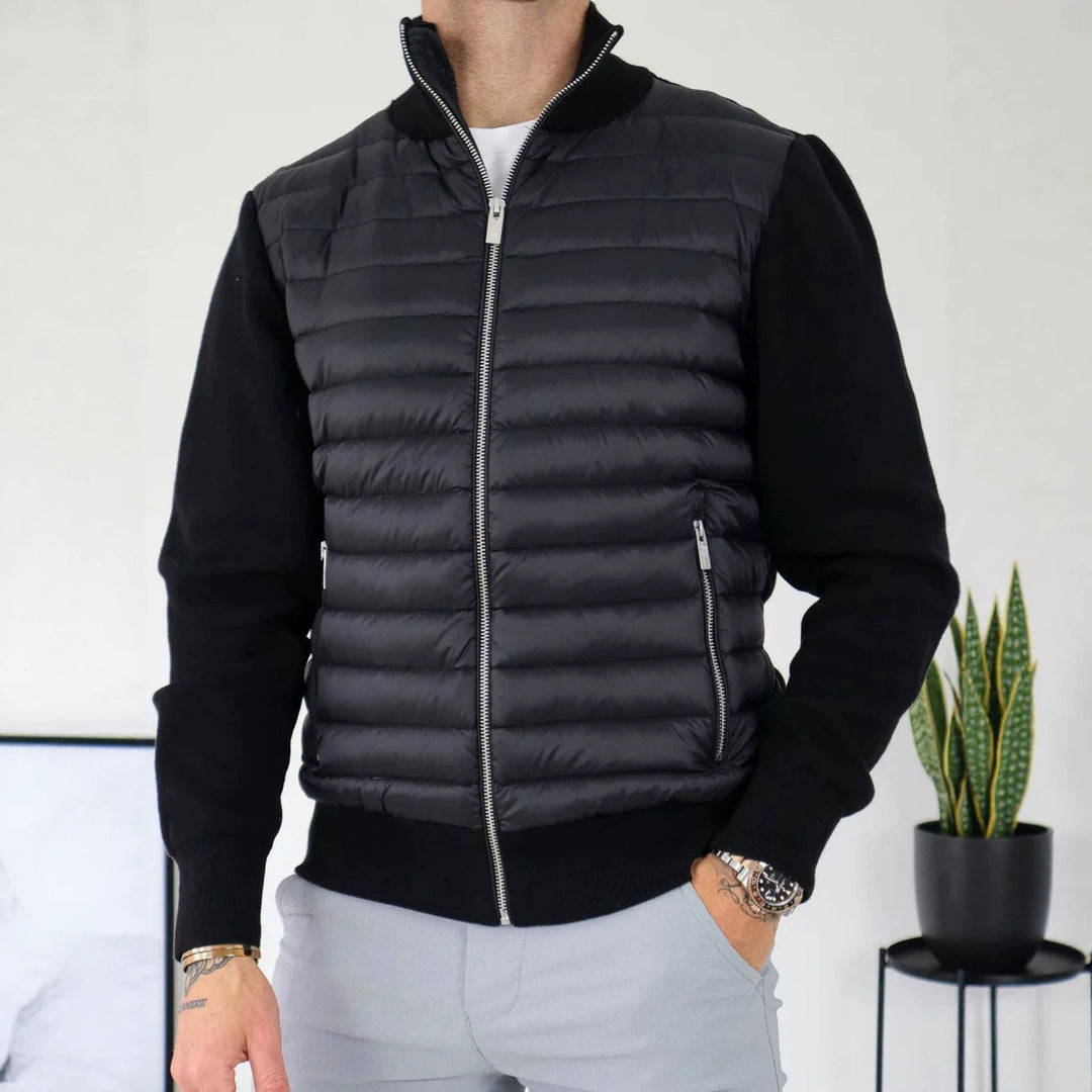 Men's Fashion Padded Jacket with High Collar