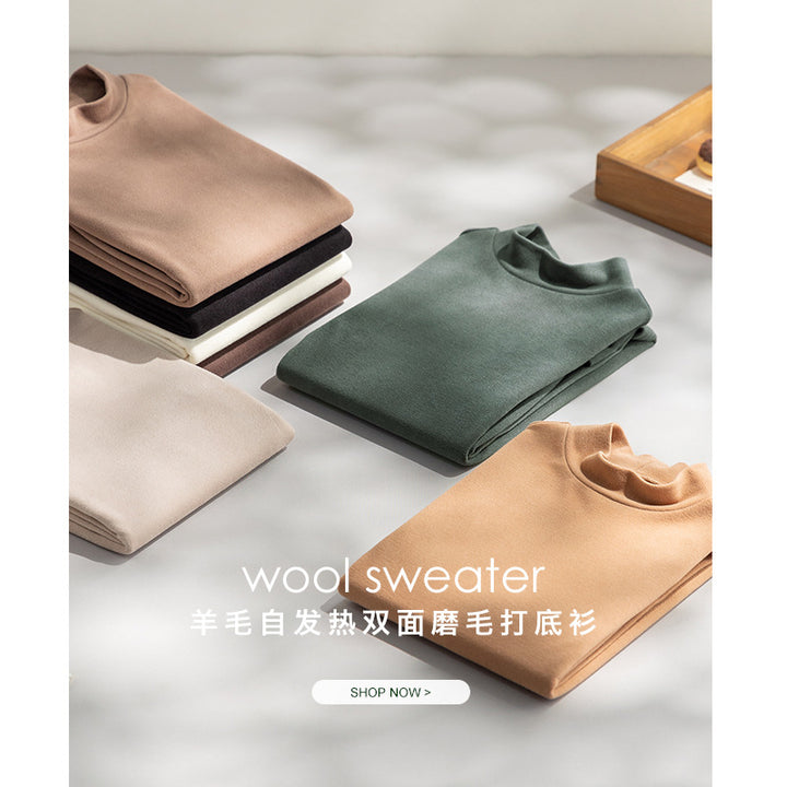 Ladies Fine Long Sleeve Shirt with Stand-up Collar made of Stretch Jersey, Body-hugging Silhouette Mune Fashion
