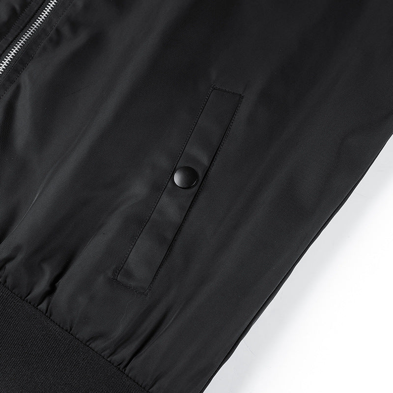 Men's bomber jacket with integrated hood, arm pocket and contrast lining Mune Fashion