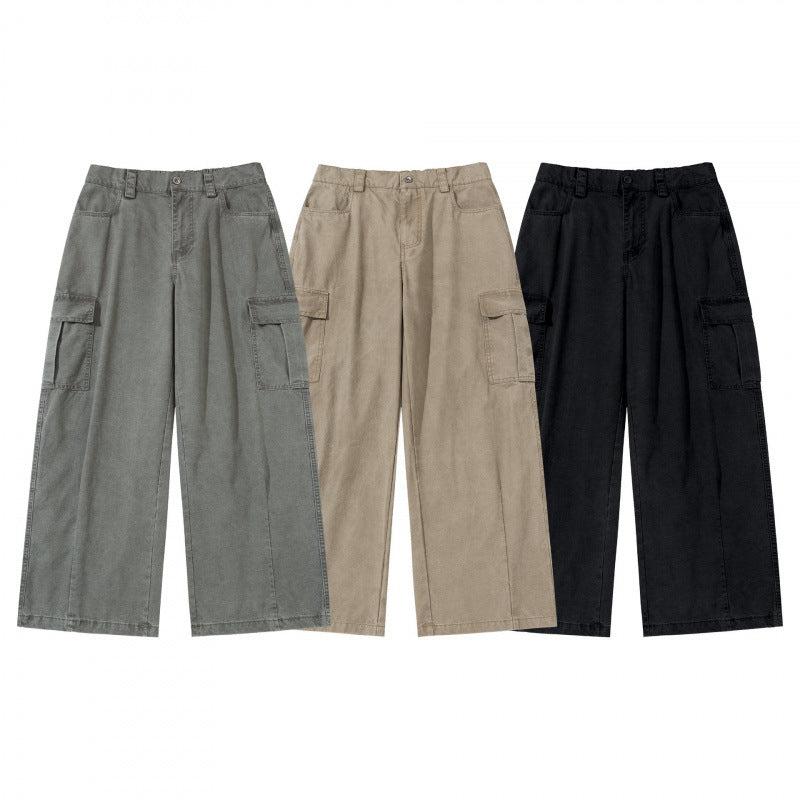 Women's Wide Cargo Culotte Pants made of Cotton Blend with Large Patch Pockets Mune Fashion