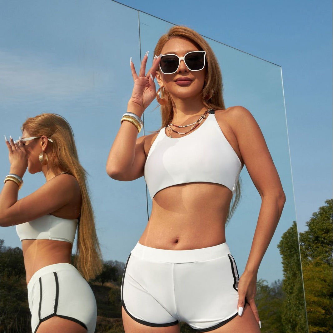 Women’s sporty bikini set with high-neck top and comfortable bottoms Mune Fashion
