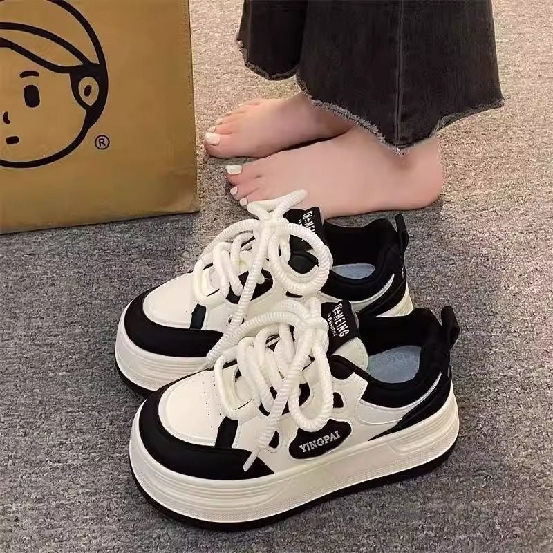 Women's lace-up sneakers with modern design elements and cushioning sole Mune Fashion