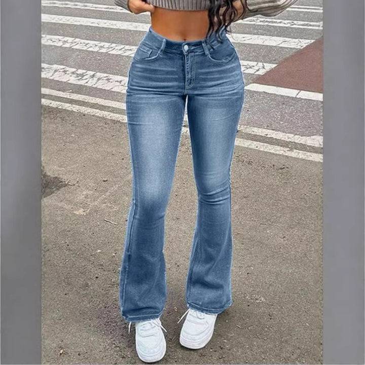 Women's high-waisted bootcut jeans with sculpting hip band Mune Fashion