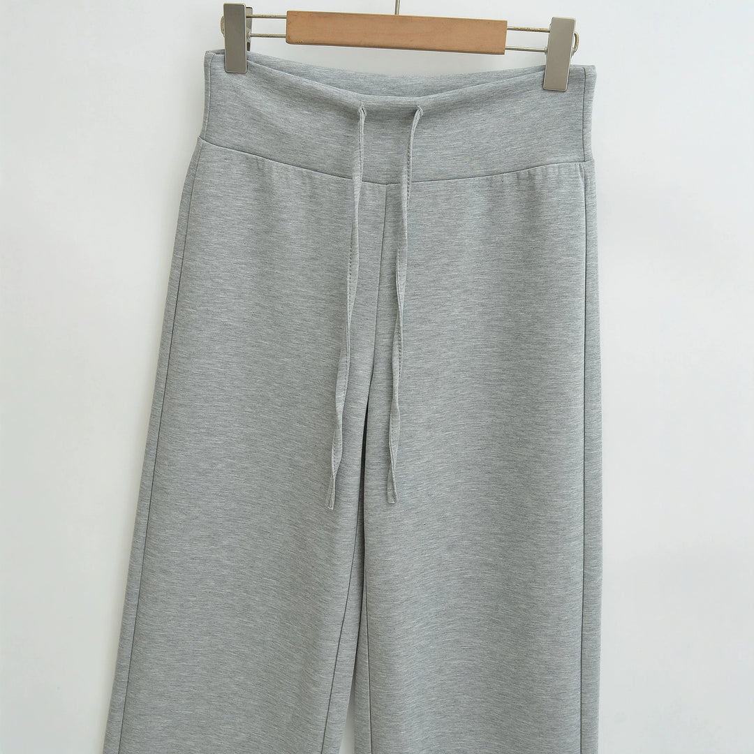 Women's Culotte Lounge Pants with High Comfort Waistband and Drawstring