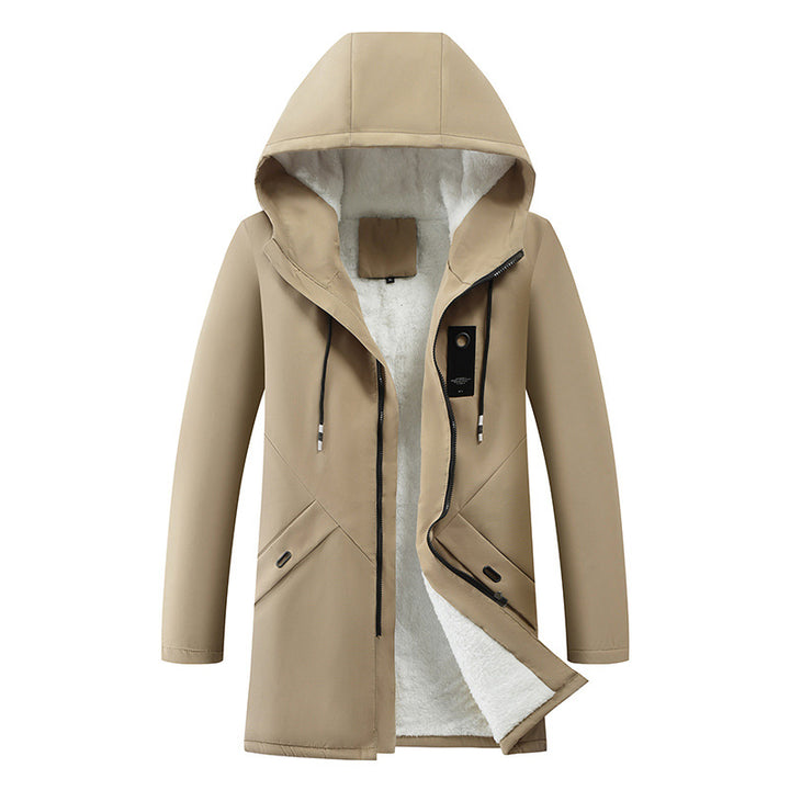 Men's padded hooded coat with teddy lining, concealed zipper, and all-around thermal construction Mune Fashion