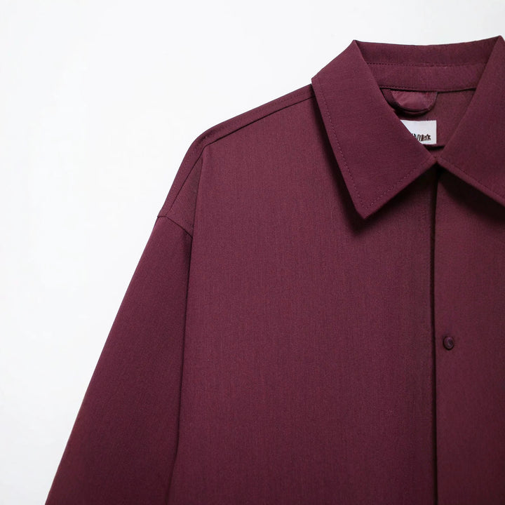 Women's oversized blouson with zipper, shirt collar, and side pockets Drune