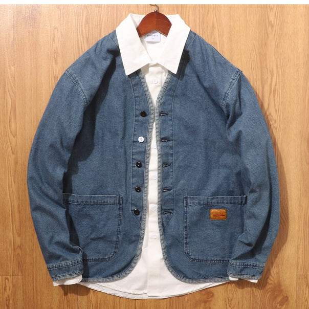 Men's Fashionable Denim Jacket with Pockets Mune Fashion