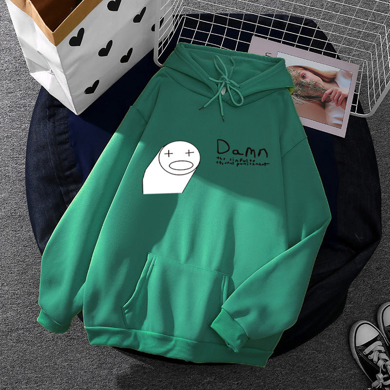 Women’s hoodie with minimalist graphic, loose oversized fit and kangaroo pocket Mune Fashion