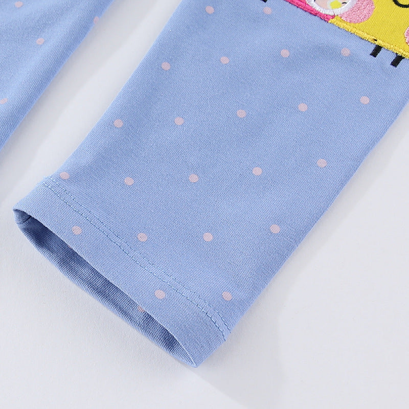 Girls leggings with cheerful snail motif Mune Fashion