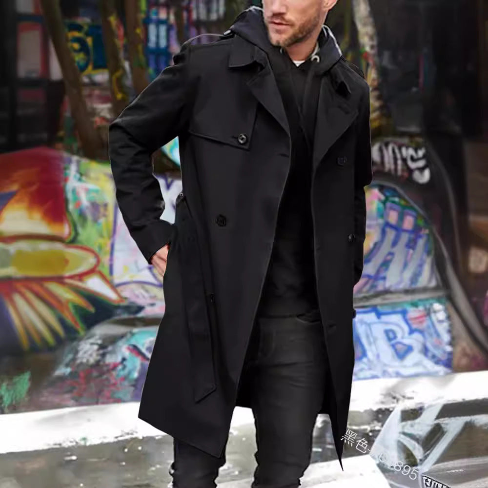 Men's urban raincoat in trench style with double-layer storm flap and adjustable cuffs Mune Fashion