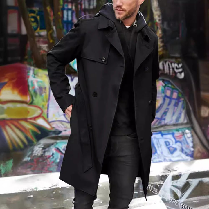 Men's urban raincoat in trench style with double-layer storm flap and adjustable cuffs Mune Fashion