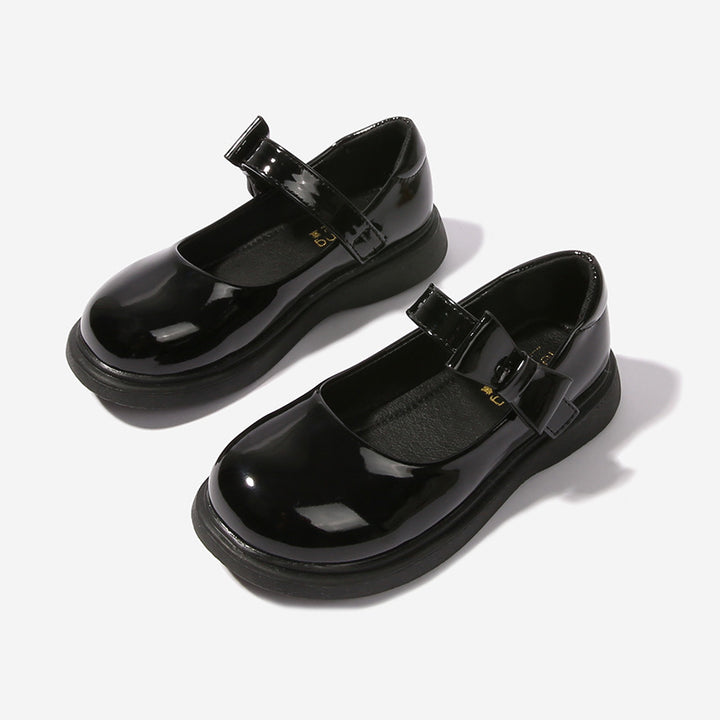 Girls Mary Jane ballerinas with decorative bow accent Mune Fashion