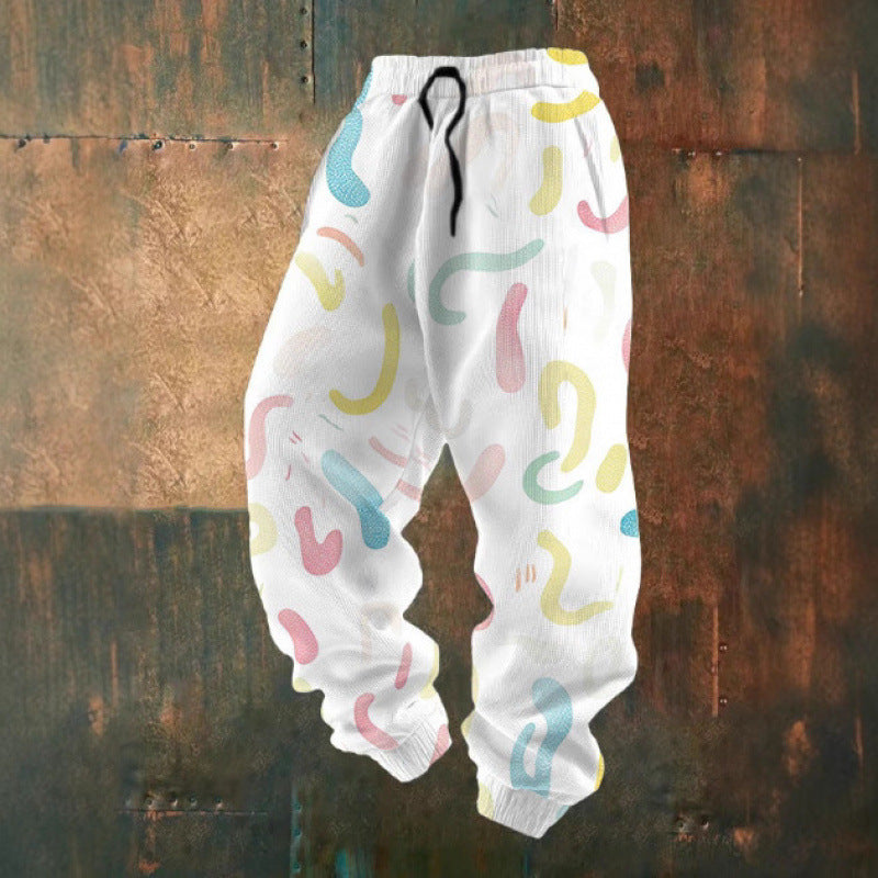 Women's Comfortable Leisure Pants with Creative Print Mune Fashion