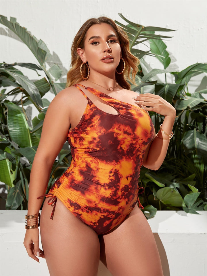 Women's one-piece swimsuit with trendy cut-out details and side ties Mune Fashion